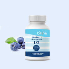 Load image into Gallery viewer, Blueberry Sunsplash D3 – 30 Chewable Tablets