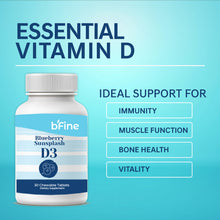 Load image into Gallery viewer, Blueberry Sunsplash D3 – 30 Chewable Tablets